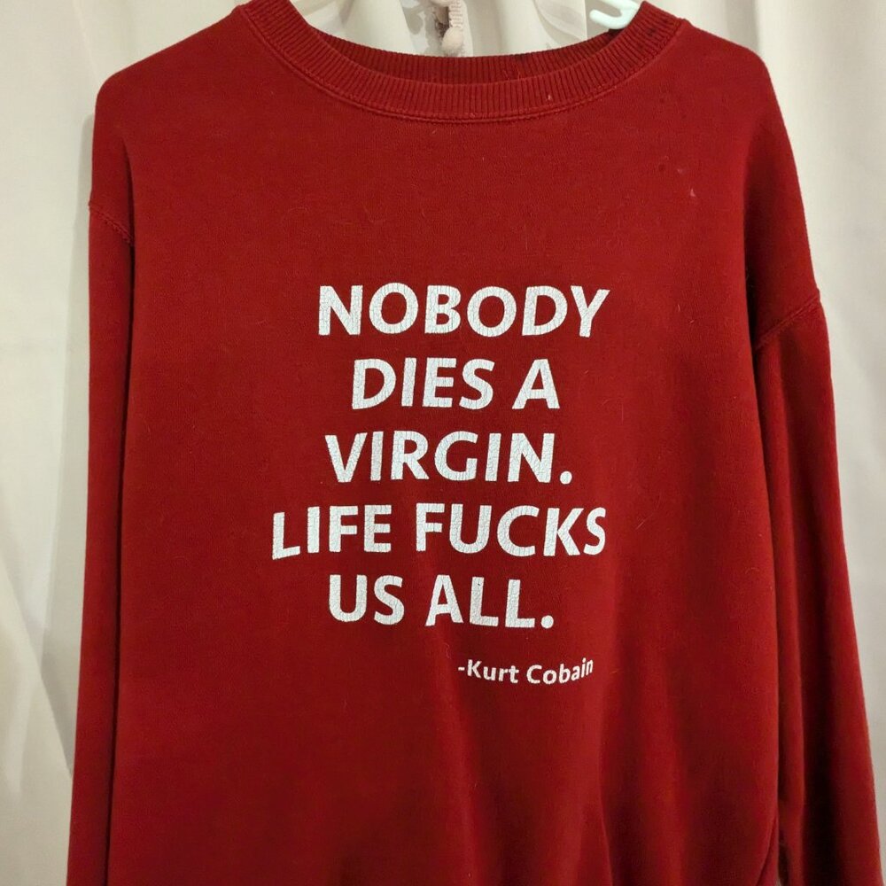 Vintage Kurt Cobain red sweater